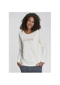 Longsleeve Vivance DREAMS, Damen, Gr. 48/50, wei&szlig;, Single Jersey, Obermaterial: 50% Baumwolle, 50% Viskose, bedruckt, unifarben, Basic lang, Rundhals, Shirts, mit sch&ouml;nem Frontprint