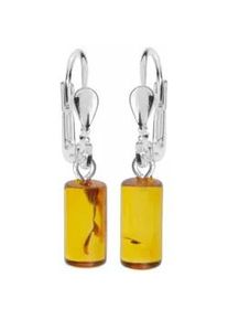 Paar Ohrh&auml;nger OSTSEE-SCHMUCK "OSTSEE-SCHMUCK Ohrh&auml;nger Walze 5 x 12 mm", wei&szlig;, Ohrringe, Damen, 28x5mm, Silber 925 (Sterlingsilber)