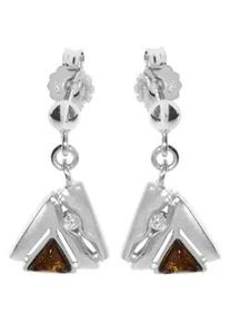 Paar Ohrh&auml;nger OSTSEE-SCHMUCK "OSTSEE-SCHMUCK Ohrh&auml;nger Benita Ohrh&auml;nger Benita", wei&szlig;, Ohrringe, Damen, 22 x 13mm, Silber 925 (Sterlingsilber)