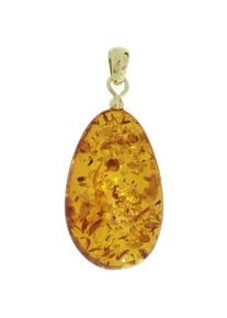 Kettenanh&auml;nger OSTSEE-SCHMUCK "OSTSEE-SCHMUCK Anh&auml;nger", gelb, Schmuckanh&auml;nger, Damen, 40 x 18mm, Bernstein, 3,5 g, Kettenanh&auml;nger