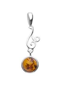 Kettenanh&auml;nger OSTSEE-SCHMUCK "OSTSEE-SCHMUCK Anh&auml;nger Hanne Anh&auml;nger Hanne", wei&szlig;, Schmuckanh&auml;nger, Damen, 35 x 10mm, Silber 925 (Sterlingsilber), 1,4 g, Kettenanh&auml;nger