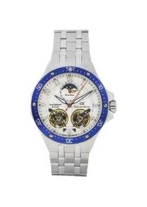 Automatikuhr Carl von Zeyten "Kirchzarten", silber (silberfarben, wei&szlig;), Armbanduhren, Herren, Automatikuhr, Armbanduhr, Herrenuhr, Made in Germany, Mechanische Uhr