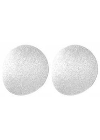 Adelia&acute;s Paar Ohrh&auml;nger ADELIA ́S "Damen Ohrstecker aus mattem Edelstahl &Oslash; 25 mm", silber, Ohrringe, Damen, Damen, Edelstahl