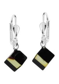 Paar Ohrh&auml;nger OSTSEE-SCHMUCK "OSTSEE-SCHMUCK Ohrh&auml;nger Klassisch 7 x 7 mm", wei&szlig;, Ohrringe, Damen, 24 x 9mm, Silber 925 (Sterlingsilber)