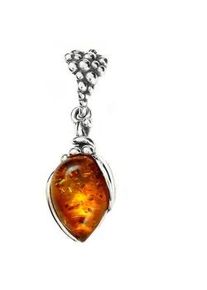 Kettenanh&auml;nger OSTSEE-SCHMUCK "OSTSEE-SCHMUCK Anh&auml;nger Traube Anh&auml;nger Traube", wei&szlig;, Schmuckanh&auml;nger, Damen, 32 x 11mm, Silber 925 (Sterlingsilber), 2,9 g, Kettenanh&auml;nger