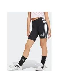 Shorts Adidas SPORTSWEAR "ESSENTIALS KIDS KURZE LEGGINGS", M&auml;dchen, Gr. 164, N-Gr, schwarz-wei&szlig; (schwarz, wei&szlig;,), Obermaterial: 93% Baumwolle, 7% Elasthan, Hosen Shorts, f&uuml;r Kinder, aus Baumwolle und Elasthan, mit Gummizug