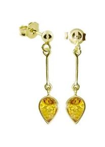 Paar Ohrh&auml;nger OSTSEE-SCHMUCK "OSTSEE-SCHMUCK Ohrh&auml;nger Classic 7 x 5 mm", gelb, Ohrringe, Damen, 28x6, Gelbgold 333