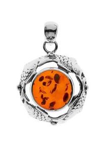 Kettenanh&auml;nger OSTSEE-SCHMUCK "OSTSEE-SCHMUCK Anh&auml;nger Fischland 28x20 mm", wei&szlig;, Schmuckanh&auml;nger, Damen, 28 x 20mm, Silber 925 (Sterlingsilber), 4 g, Kettenanh&auml;nger