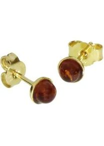 Paar Ohrstecker OSTSEE-SCHMUCK "OSTSEE-SCHMUCK Ohrstecker Classic 4 mm Ohrstecker Classic 4 mm", gelb, Ohrringe, Damen, 5mm rund, Gelbgold 333