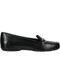 Mokassin Geox "Geox Mokassin Glattleder", Damen, Gr. 39, schwarz, Glattleder, Schuhe Mokassin