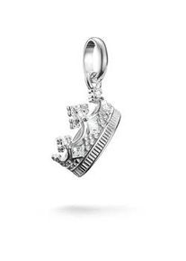 Charm-Einh&auml;nger Thomas Sabo "Charm Krone mit Zirkonia - Connect", silber (silberfarben, kristallwei&szlig;, kristallwei&szlig;), Charms, Damen, Silber 925 (recycelt), mit Zirkonia (synth.)