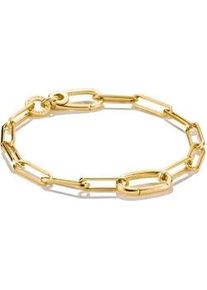 Charm-Armband Thomas Sabo "Charm Club Connect: Paperclip mit einem Connect Link" Gr. 17, gold (gelbgoldfarben), Armb&auml;nder, Damen, 17, Silber 925 (recycelt), Charm-Armband