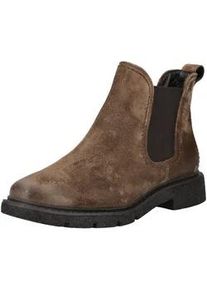 Stiefelette Paul Green "Paul Green Stiefelette Veloursleder", Damen, Gr. 38,5, braun, Veloursleder, Schuhe Stiefelette