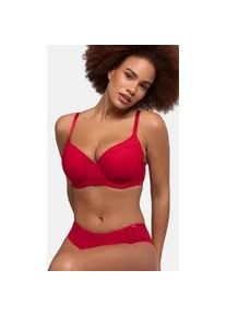 B&uuml;gel-BH Dorina "Carmen", Damen, Gr. 95, Cup D, rot, Microtouch, Obermaterial: 63% Polyamid, 27% Polyester, 10% Elasthan, unifarben, bequem, BHs B&uuml;gel-BH, leicht gepolstert, geformte Cups, weich, Mikrofaser