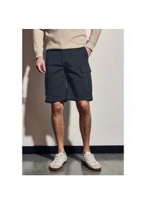 Bermudas Street One MEN, Herren, Gr. 30, blau (schwarz ink blau), Web, 98% Baumwolle, 2% Elasthan, unifarben, gerade kurz, Hosen Bermudas, mit seitlichen Einschubtaschen