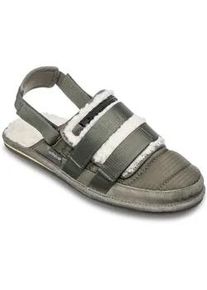 Sandale Quiksilver "After Session Mule", Herren, Gr. 13(46), braun, Obermaterial:Obermaterial: Textil, Leder, Rei&szlig;verschluss &ndash; Futter: Textil &ndash; Laufsohle: Gummi;, Schuhe Sandale