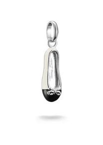 Charm-Einh&auml;nger Thomas Sabo "Charm Ballerina-Design - Connect", silber (silberfarben, schwarz, creme), Charms, Damen, Silber 925 (recycelt)