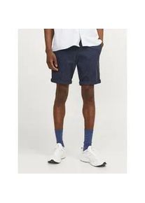 Jack & Jones Chinoshorts JACK & JONES "JPSTBOWIE JJSHORT SA", Herren, Gr. S, N-Gr, blau (navy blazer), Web, Obermaterial: 98% Baumwolle, 2% Elasthan, unifarben, slim fit kniefrei, Hosen Chinoshorts
