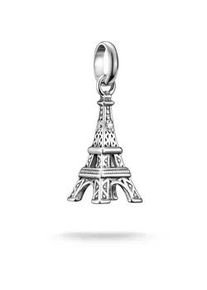 Charm-Einh&auml;nger Thomas Sabo "Charm Eiffelturm-Design - Connect", silber (silberfarben, kristallwei&szlig;, kristallwei&szlig;), Charms, Damen, Silber 925 (recycelt), mit Zirkonia (synth.)