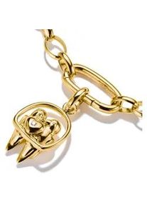 Charm-Einh&auml;nger Thomas Sabo "Charm Lovebird vergoldet - Connect", gold (gelbgoldfarben, kristallwei&szlig;, kristallwei&szlig;), Charms, Damen, Silber 925 (recycelt), mit Zirkonia (synth.)