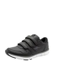 Sneaker Kangaroos "K-BLUERUN 700 V B", Damen, Gr. 36, schwarz (schwarz, dk grau), Leder, Synthetik, Schuhe Sneaker