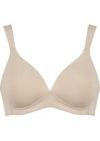 Schalen-BH Naturana "The Wednesday", Damen, Gr. 75, Cup A, beige (light beige), Obermaterial: 89% Polyamid, 11% Elasthan, unifarben, bequem, BHs Schalen-BH, herausnehmbare Pads, breite Tr&auml;ger, Entlastungstr&auml;ger, feminin, basic