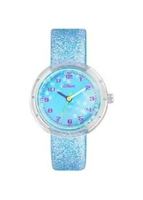 Quarzuhr s.Oliver, blau, Armbanduhren, Kinder, Quarzuhr, Armbanduhr, Kinderuhr, M&auml;dchenuhr, Sterne, ideal auch als Geschenk