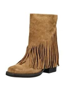 Bikerboots Steve Madden "Steve Madden Stiefelette Veloursleder", Damen, Gr. 38, chestnut, Veloursleder, Schuhe Bikerboots