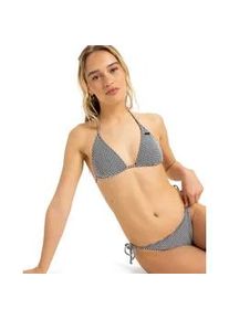 Triangel-Bikini-Top Roxy "Gingham", Damen, Gr. S, Cup B, grau (anthrazit), Obermaterial: 62% Microfaser, 33% Nylon, 5% Elasthan;, Bikini-Oberteile