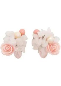 Paar Ohrclips "Blossom Beat", Damen, Gr. Glas, rosa, Collezione Alessandro, Ohrringe