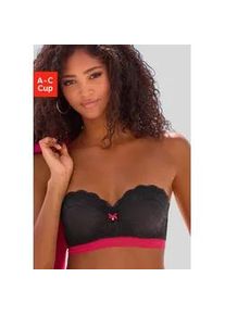 Push-up-BH Vivance, Damen, Gr. 90, Cup A, schwarz, Spitze, Obermaterial: 70% Polyamid, 20% Polyester, 10% Elasthan, BHs Push-up-BH, mit B&uuml;gel und mit 4 Tragevarianten, Multiway-BH, Dessous