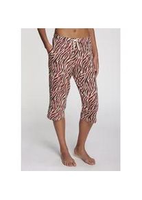 Caprihose Vivance DREAMS, Damen, Gr. 40/42, N-Gr, rot, schwarz, gemustert, Single Jersey, Obermaterial: 100% Baumwolle, gemustert, Basic, Basic 3/4-L&auml;nge, Hosen Caprihose, mit sch&ouml;nem Muster