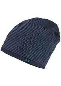 Beanie MaxiMo, Jungen, Gr. 55/57, grau (navy, graphitblau), Strick, Baumwolle, M&uuml;tzen Beanie, gef&uuml;ttert, w&auml;rmend