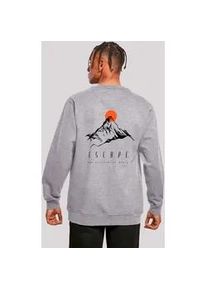 Sweatshirt F4NT4STIC "Escape Discover the World Mountain", Herren, Gr. 4XL, grau (erdgrau), Obermaterial: 50% Baumwolle, 50% Polyester, regular fit, Rundhals, ohne B&uuml;ndchen, Sweatshirts Sweatshirt, Premium Qualit&auml;t, ESCAPE Collection