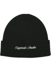 Jack & Jones Beanie JACK & JONES "JACNORREBRO REGULAR BEANIE NOOS", Herren, schwarz, Strick, Baumwollmischung, unifarben, M&uuml;tzen Beanie