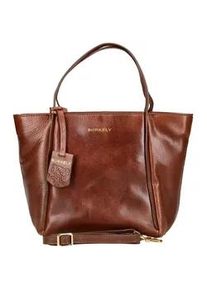 Henkeltasche Burkely "Burkely Taschen Leder", Damen, Gr. onesize, chestnut, Leder, Taschen