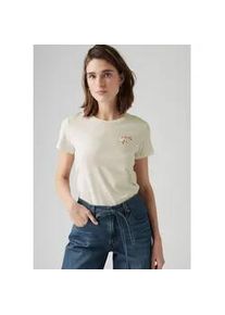 Levi's T-Shirt LEVI'S "THE PERFECT TEE", Damen, Gr. S (36), hummingbird, Single Jersey, Obermaterial: 100% Baumwolle, normal, Rundhals, abgesteppt, Shirts T-Shirt, mit Batwing-Logoprint