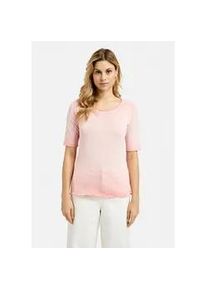 Smith & Soul Kurzarmpullover SMITH & SOUL, Damen, Gr. XS, rot (coral), Feinstrick, Material: 50% Baumwolle, 50% Polyester, unifarben, slim fit normal, Rundhals, eingesetzt gerader Abschluss, Pullover, aus Feinstrick