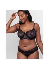 Fullcup-BH Dorina "Hasina", Damen, Gr. 105, Cup H, schwarz, Spitze, Obermaterial: 65% Polyamid, 23% Polyester, 12% Elasthan, unifarben, BHs, leicht gepolsterte Cups, Spitze