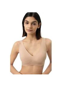 Bustier Mey "Invisibles", Damen, Gr. XL, N-Gr, beige (cream tan), Obermaterial: 77% Polyamid, 23% Elasthan, BHs Bustier, herausnehmbare Pads, tiefer V-Ausschnitt, b&uuml;gellos