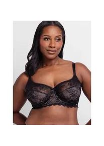 Fullcup-BH Dorina "Hasina", Damen, Gr. 90, Cup E, schwarz, Spitze, Obermaterial: 65% Polyamid, 23% Polyester, 12% Elasthan, unifarben, BHs, leicht gepolsterte Cups, Spitze