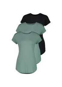 alife and kickin T-Shirt ALIFE & KICKIN "Damen AriAK", Damen, Gr. XS, schwarz (alpine frost, schwarz), 95% Viskose, 5% Elasthan, Shirts T-Shirt