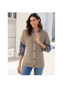 Pullunder Inspirationen "Pullunder", Damen, Gr. 38, beige (sesam), 65% Polyacryl, 35% Polyamid, unifarben, Pullover Pullunder