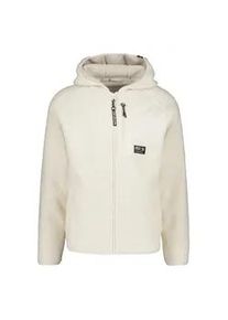 alife and kickin Kapuzensweatjacke ALIFE & KICKIN "Herren HaraldAK G", Herren, Gr. S, wei&szlig; (chalk), 100% Polyester, Sweatjacken, Weiche, warme Teddy Jacke mit gro&szlig;er Kapuze und Fleece-Innenfutter