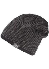 Beanie MaxiMo, Jungen, Gr. 55/57, midnight, holzkohle, Strick, Baumwolle, mehrfarbig, M&uuml;tzen Beanie, gef&uuml;ttert, w&auml;rmend