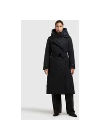 Trenchcoat Khujo "ELENA2", Damen, Gr. M, port blau, Web, 100% Polyester, unifarben, eingesetzt elastischer Bund mit Kn&ouml;pfen, M&auml;ntel