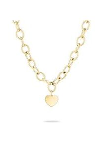 Kette mit Anh&auml;nger Liebeskind Berlin "Schmuck Edelstahl My Heart Herz", gold (gelbgoldfarben), Halsketten, Damen, Edelstahl, L: 45 B: 10mm, B:10mm