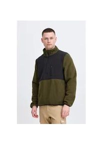 Fleecepullover Blend "BHMARIO Sweatshirt halfzipp", Herren, Gr. XL, gr&uuml;n (forest night), Fleece, Obermaterial: 100% Polyester, colorblocking, regular fit h&uuml;ftlang, Rundhals, eingefasste Kante, Sweatshirts Fleecepullover, im Troyer-Stil