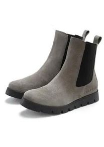 Stiefelette ELBSAND "Chelseaboots", Damen, Gr. 37, grau, Obermaterial: 100% Rindsleder. Decksohle: 100% Textilmaterial. Futter: 100% Textilmaterial. Laufsohle: 100% Synthetik, unifarben, Basic, Schuhe Stiefelette, Schlupfstiefel, Bikerboots, Stiefel, Boots aus Leder