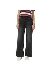 Schlagjeans s.Oliver "SURI", Damen, Gr. 40, L&auml;nge 30, schwarz, Denim/Jeans, Obermaterial: 99% Baumwolle, 1% Elasthan, normal lang, Jeans, mit Stretch-Anteil